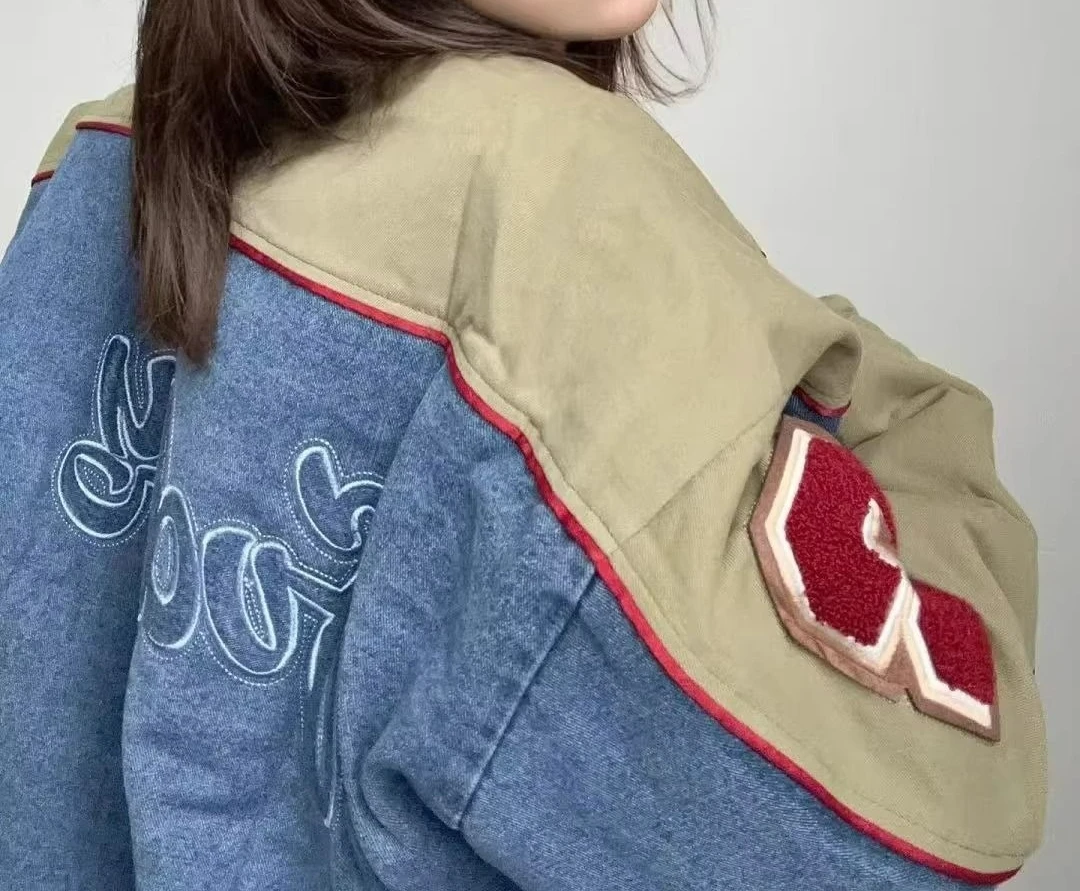 سترة ريترو لربيع وخريف 2025 بتصميم نسائي بألوان متباينة وربط كاوبوي متعدد الاستخدامات #4