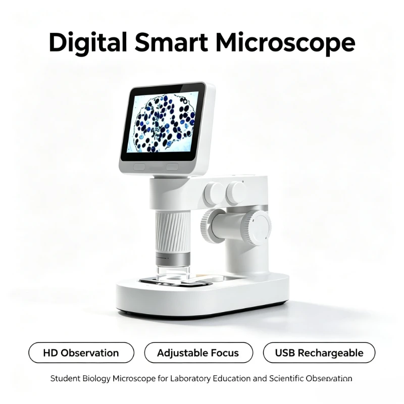 Digital Smart Microscope Built-in Screen Wireless WiFi Ultra High-Definition Display Student Biology Microscope Camera