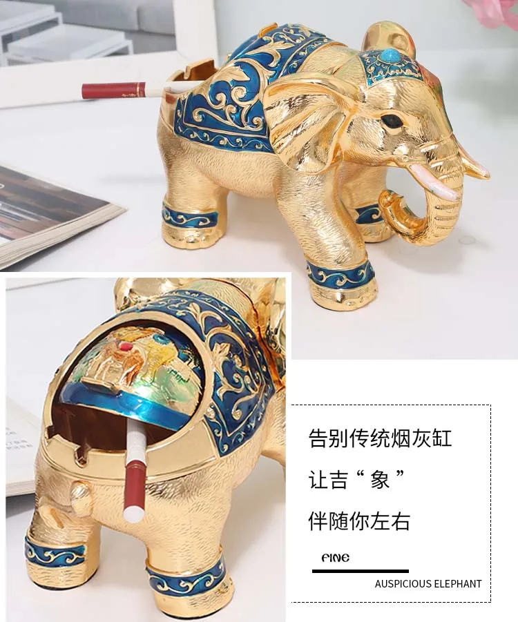 Imagem -06 - Cinzeiro de Elefante 3d Money Rich Decorar Estátua de Arte Home Decor Escritório Bar Negócios Legal Novo