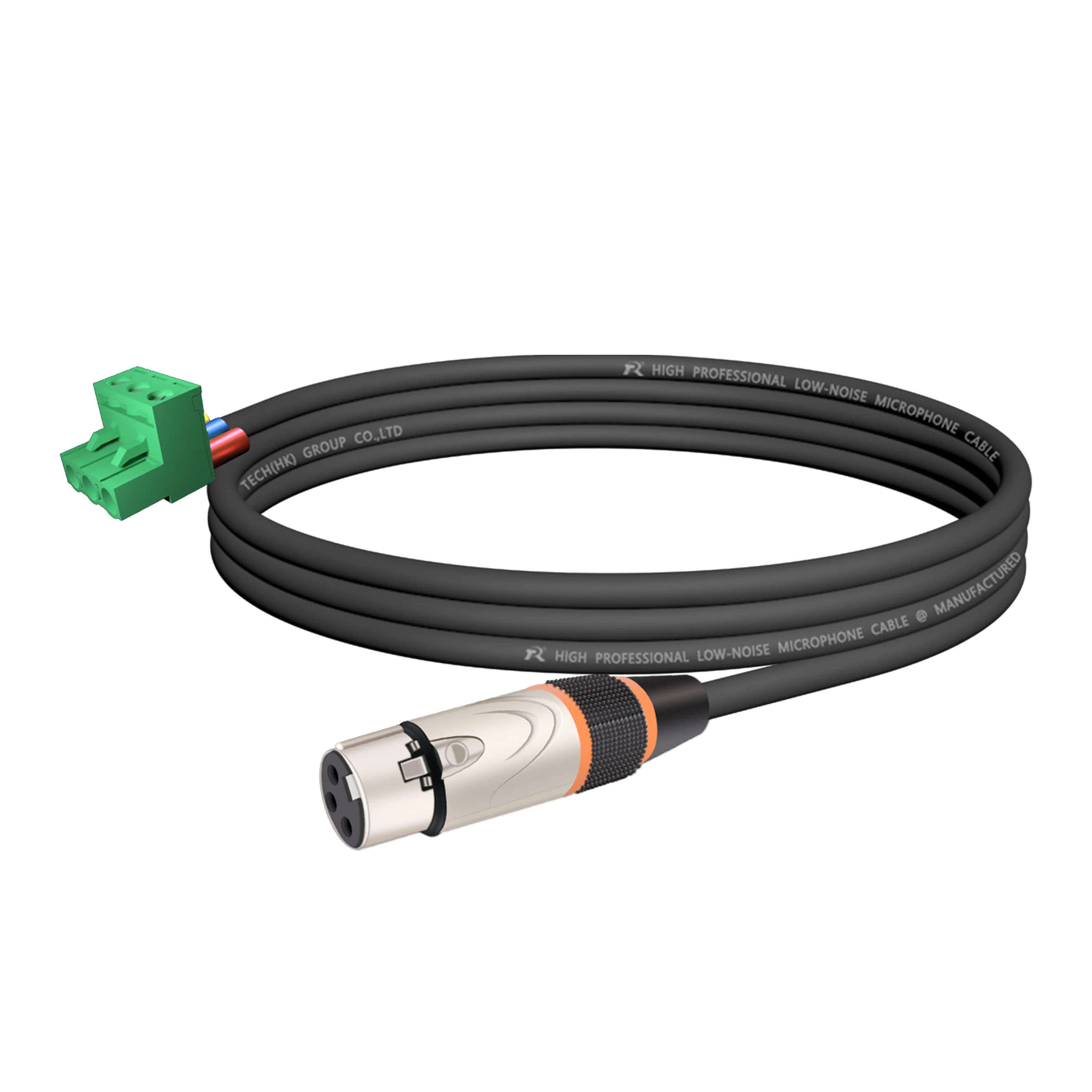 Phoenix-Terminal, direkter 3P-XLR-Anschluss, mit abgeschirmtem Kabel, silberfarbener Metallanschluss mit Anti-Zug-Hülse, zur Konvertierung von Audiogeräten – Detail 16