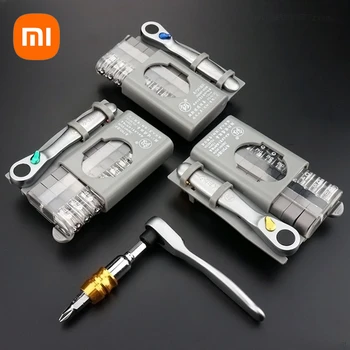 Xiaomi มัลติฟังก์ชั่นมินิประแจวงล้อไขควงบิตชุดรูปพิเศษ Lotted ฟิลลิปคู่มือไขควงชุดเครื่องมือช่าง