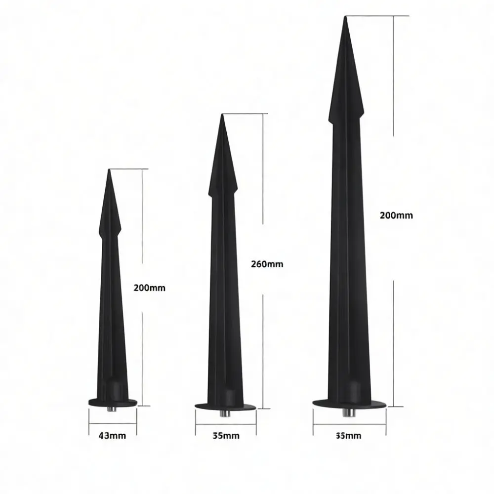 Premium Aluminum Ground Stake Solar Outdoor Tree Spotlight Holder Landscape Lawn Pathway Projection Light Support Base