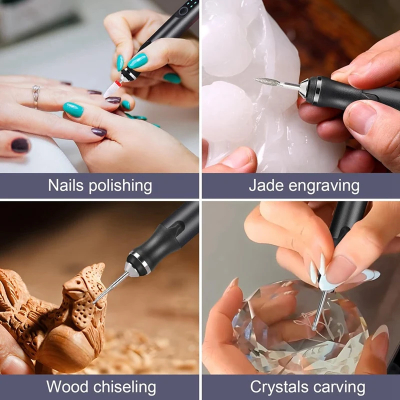 1 Set Electric Engraving Pen Cordless Engraving Machine For Jewelry Wood Glass Stone Carving