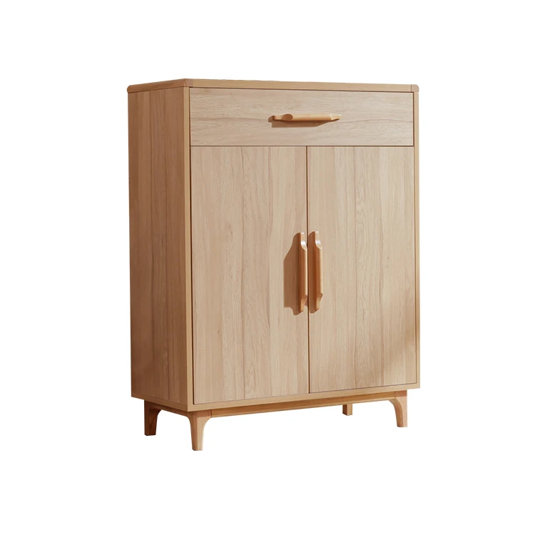 Nordic Italian Style Wooden Modern Two Door Shoe Rack Cabinet image 3