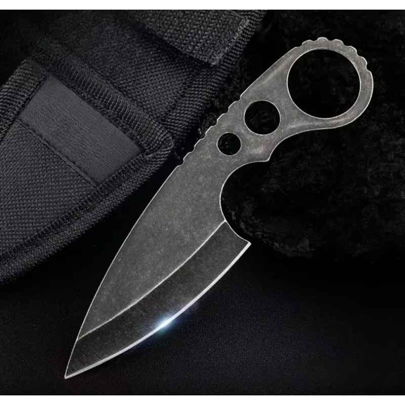 Survival Fixed Blade Knife, Dragon Bone Design, Anti-Height Sharpness,EDC and Outdoor Camping Titanium Knife Pocket knife
