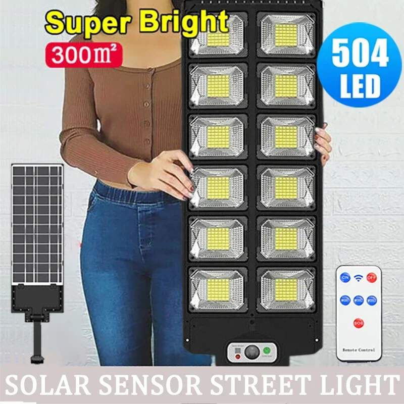 

Super Large Solar Street Light Outdoor Human Motion Sensor Waterproof Ultra Wide 3 Modes Induction Wall Lamp for Yard Garden