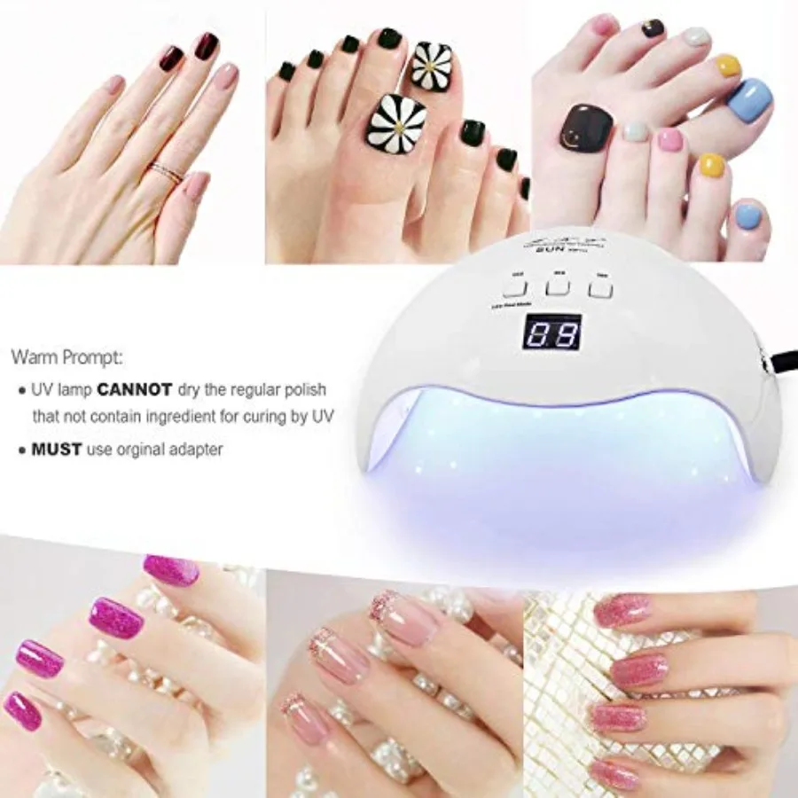 Gel UV LED Nagellak Lamp LKE Nageldroger 40 W LED Licht met 3 Timers Professioneel voor Nail Art Gereedschap Accessoires Wit