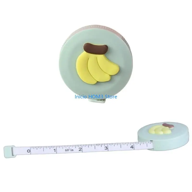 A5YD 150cm 컴팩트 한 원형 개폐식 측정 테이프 재미있는 꽃 패턴 재봉단 가정 전문 사용