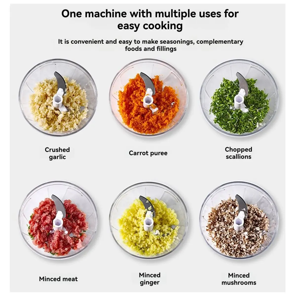 A67T NEW Small Garlic Paste Artifact Hand-Pull Supplement Machine Household Multi-Function Vegetable Cutter Trendy
