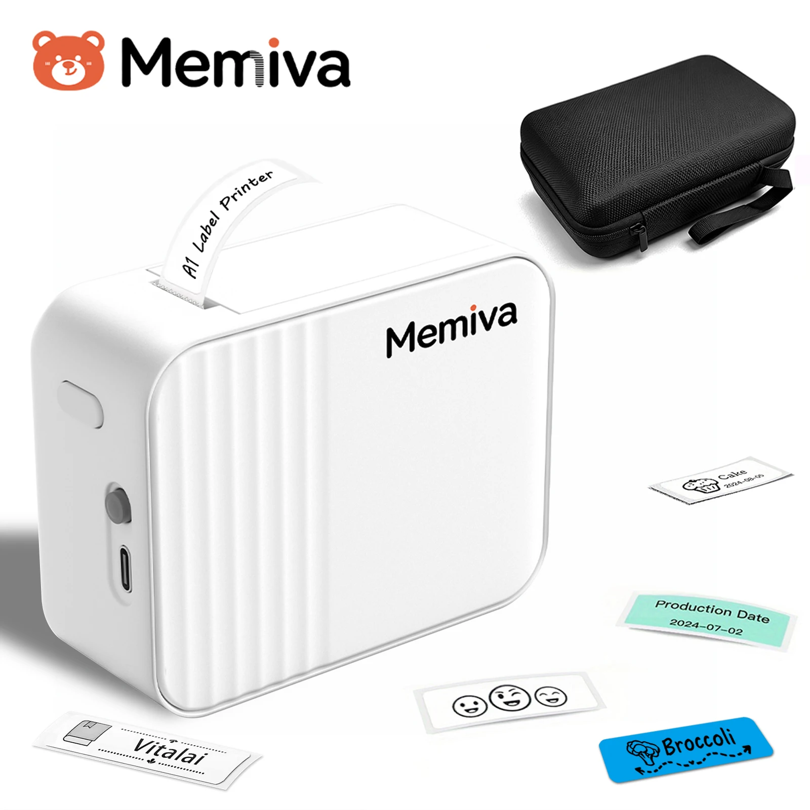 

Memiva A1 Mini Thermal Label Printer Portable Self-adhesive Label Printer As Marklife P15 Printer Inkless Adhesive Sticker Maker