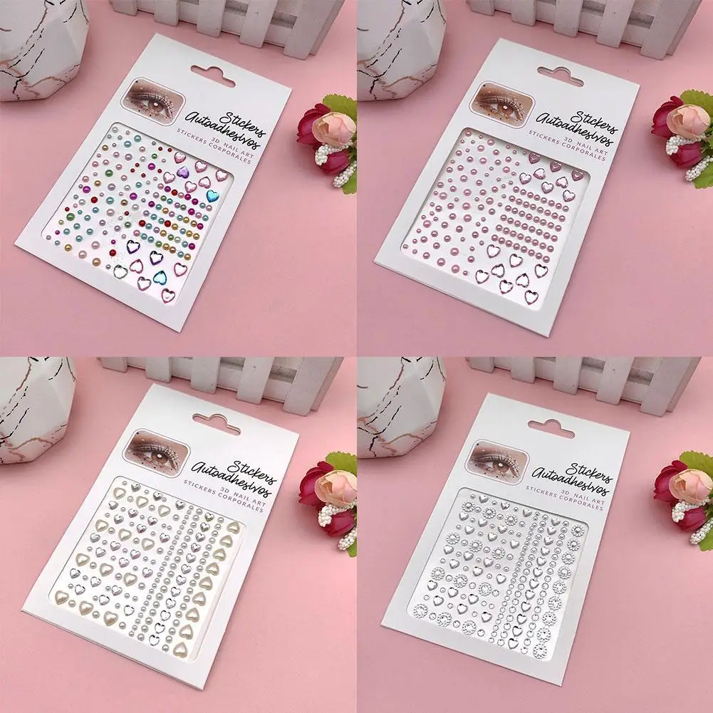 Glitter Face Rhinestone Sticker Self Adhesive Body Shadow Stickers Party Jewels Eye Bling Diamonds Decoration Festival