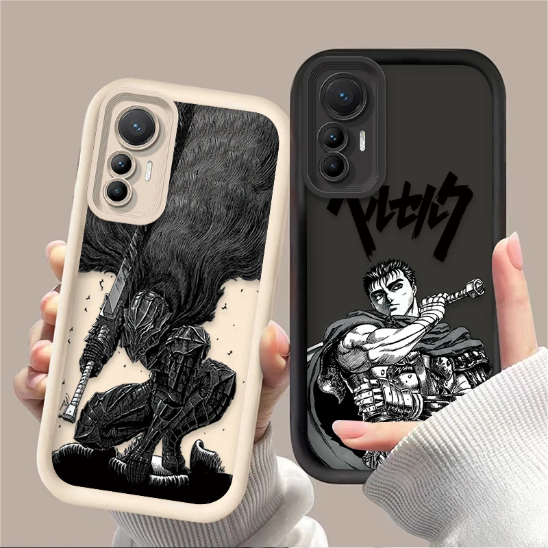 Silicone Phone Case For Xiaomi POCO X6 X5 X4 GT X3 NFC F3 F4 F5 F6 M6 Pro Mi 13T 12T 11T 13 12 11 Lite 5G NE Berserk Guts Funda