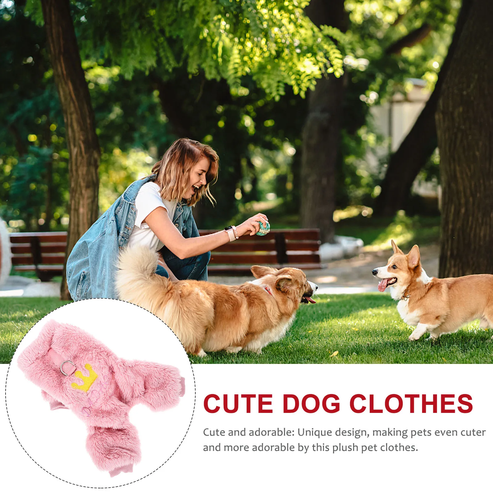 

Thickened Warm Winter Dog Costume Cozy Skin-Friendly Pet Apparel Thermal Puppy Coats Polyester Windproof Canine Clothing