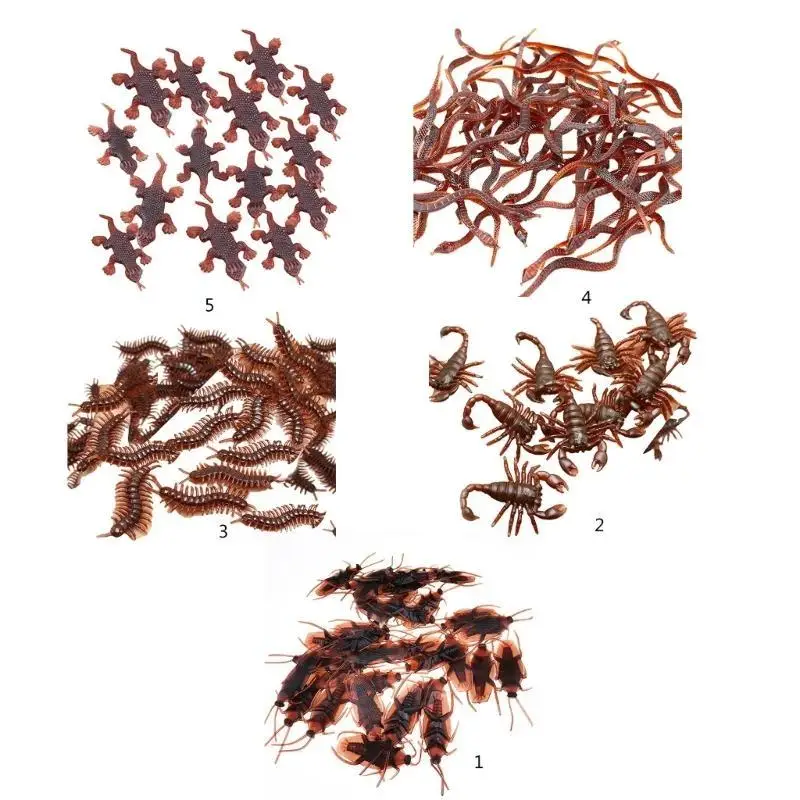 

U13F Массовый набор из 100 штук, игрушка-ползучий таракан, портативный аксессуар, украшение для Хэллоуина, веселые и розыгрыши