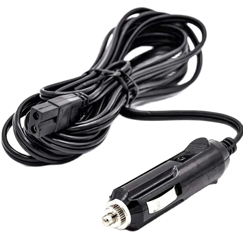 

Black 1.8M 12V24VDC Copper Car refrigerator power cord Online extension cable conversion Adapter plug Electric Wire Fridge Cable