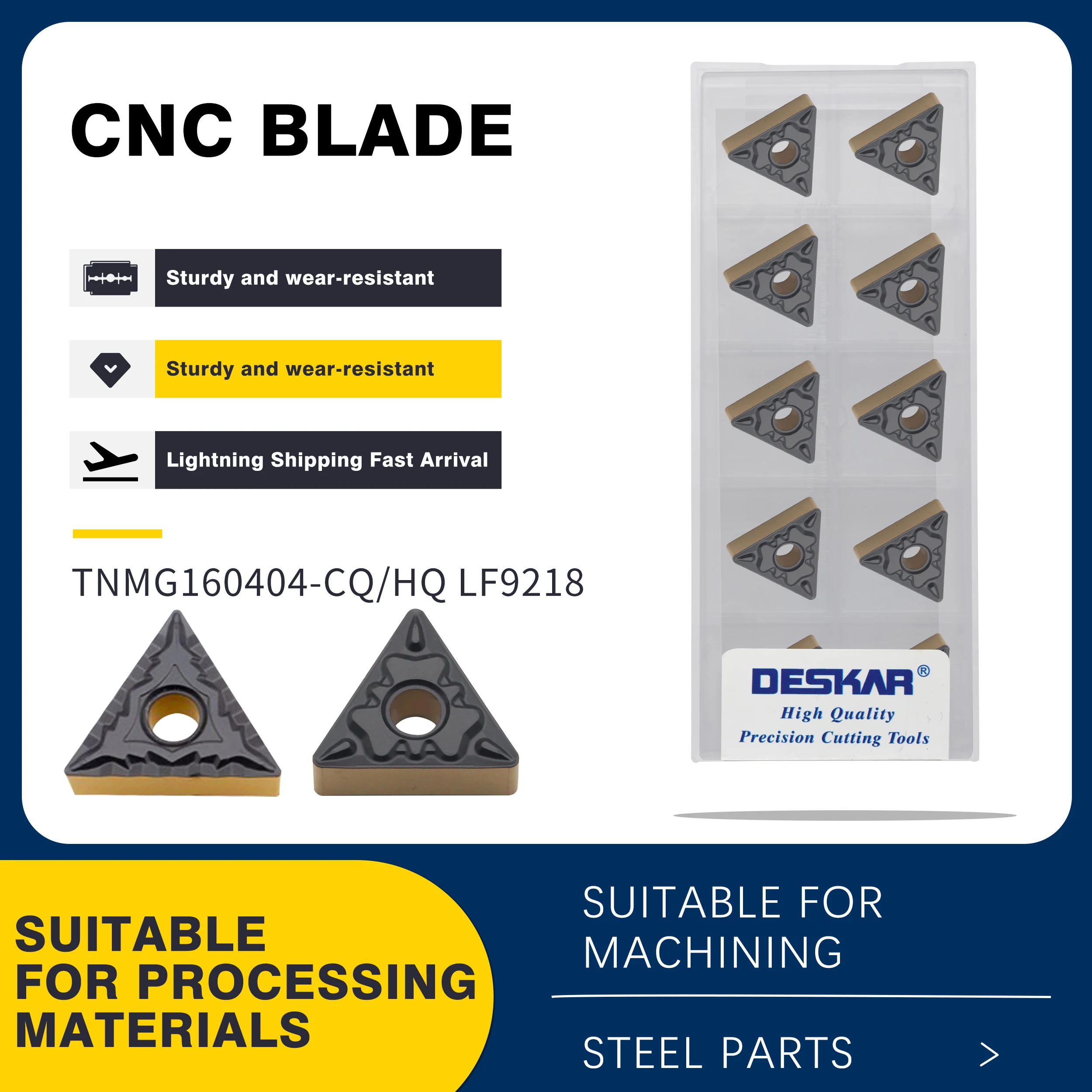 TNMG160404 TNMG160408 TNMG160412 TM CQ HQ PM R-S L-S LF9218 Original CNC Lathe Tool Carbide Turning Insert, For Processing Steel