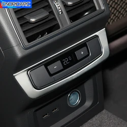 Stainless Steel Car Rear Seat Heating Backseat Decals Frame Decoration Sticker Trim For Audi Q5 FY 2018-20 Interior Accessories