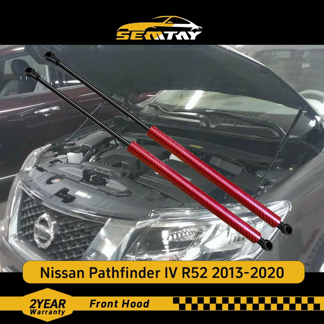 

Стойки капота SEMTAY для Nissan Pathfinder IV R52 2013-2020, автомобильный аксессуар, поддержка подъема капота, пружинный демпфер, амортизатор