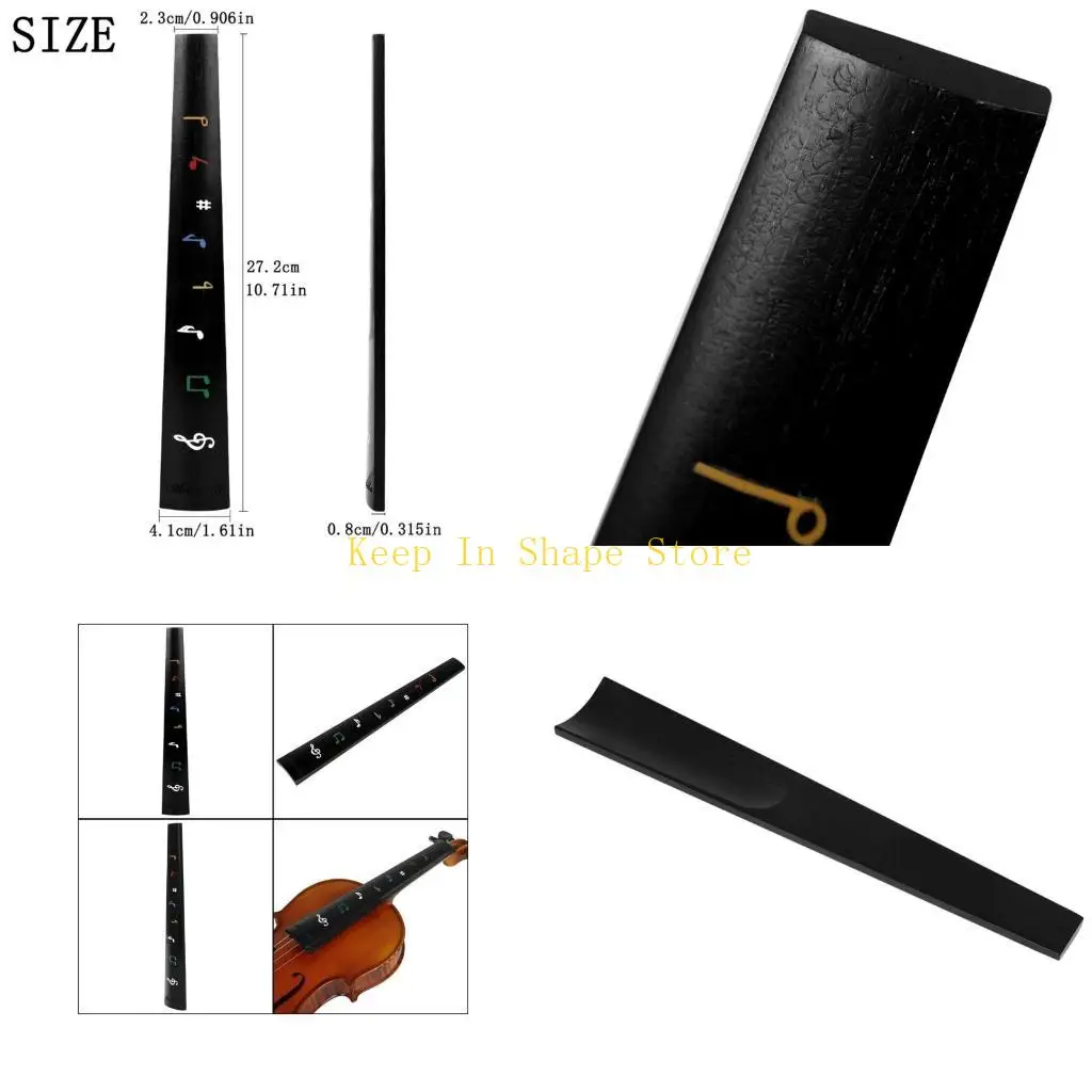 

U1JC 4/4 Size Violin Fretboard Replacements Violin Fiddle Finger Guides Fingerboard