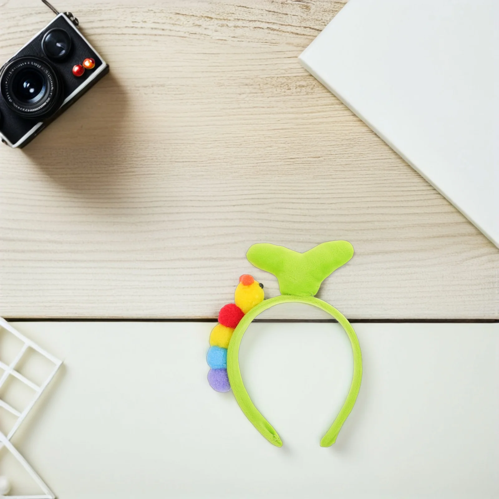 

2Pcs Kawaii Caterpillar Headdress for Women Cute Animal Headbands with Bean Fashion Hairband for Girls Daily Use