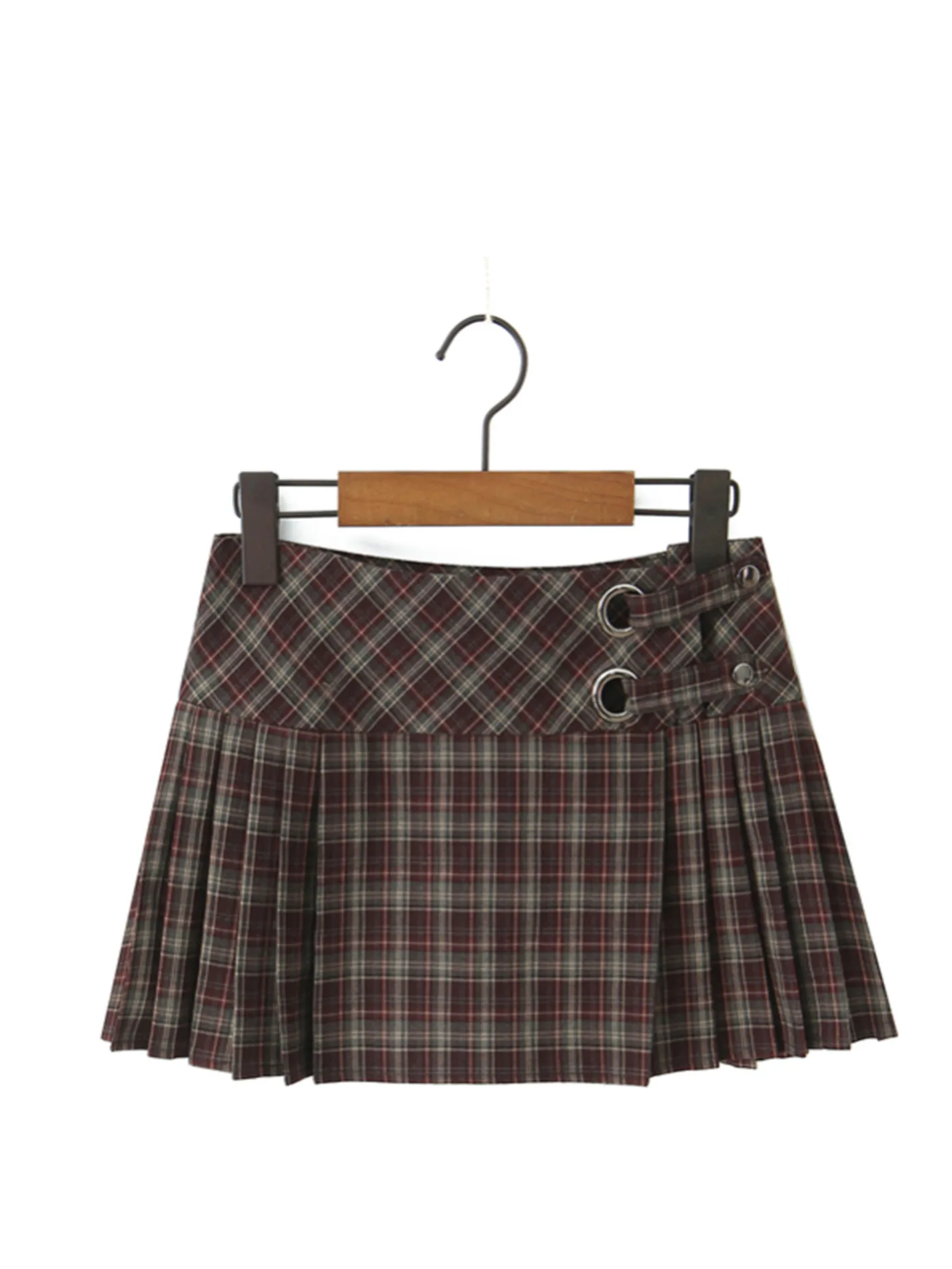 

Американская сексуальная юбка в стиле ретро для девушек, с низкой талией, в клетку, с разрезами, чувственный дизайн, уличный стиль, дышащая, приятная к телу.