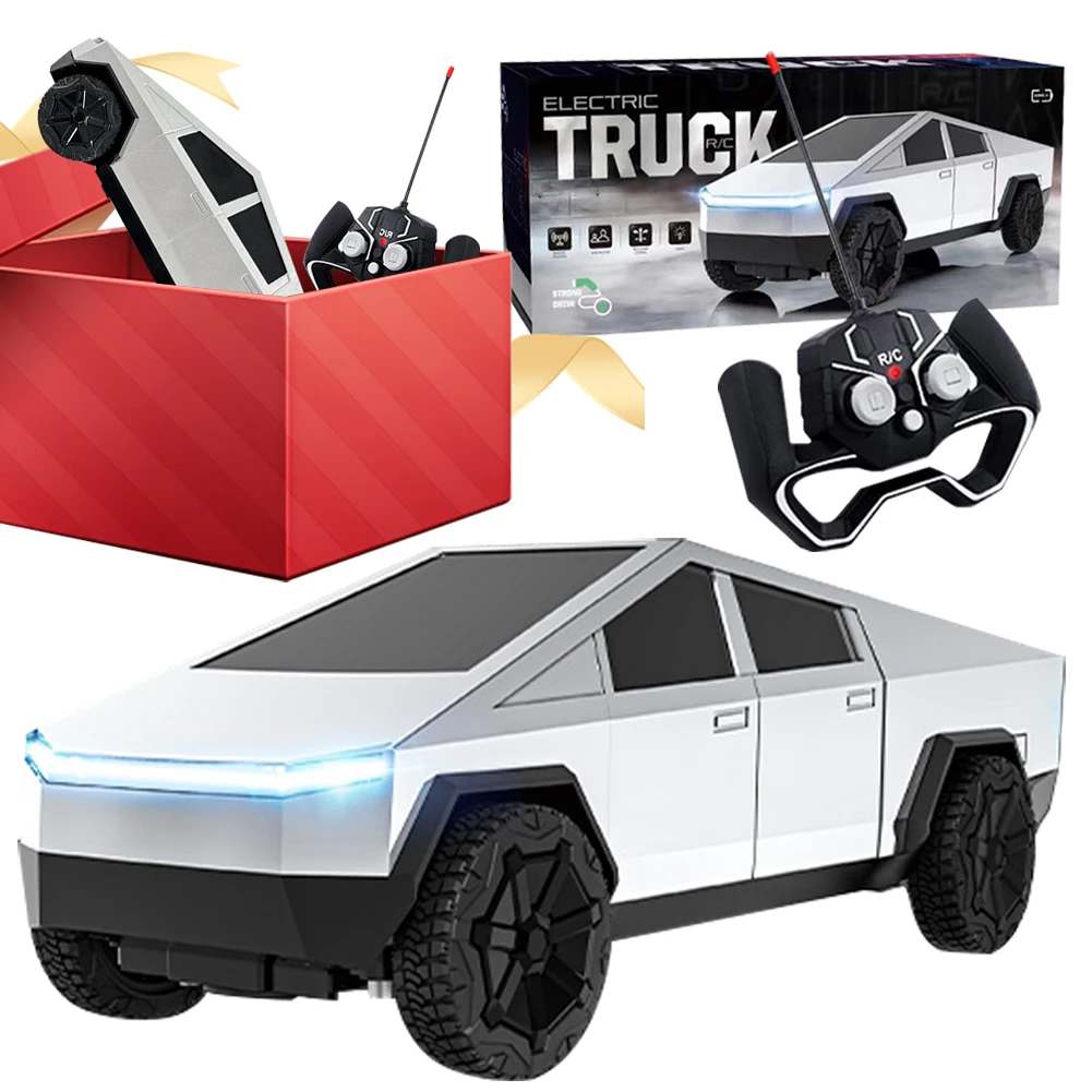 For Tesla Cybertruck Simulation Pickup Trucks Model Rechargeable Battery Remote Control Car Vehicles Toy Gifts for Adults Kids