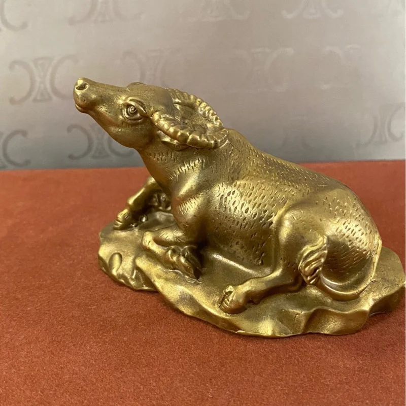 Copperware, brass ox ornament, copper ox craft, zodiac home decoration