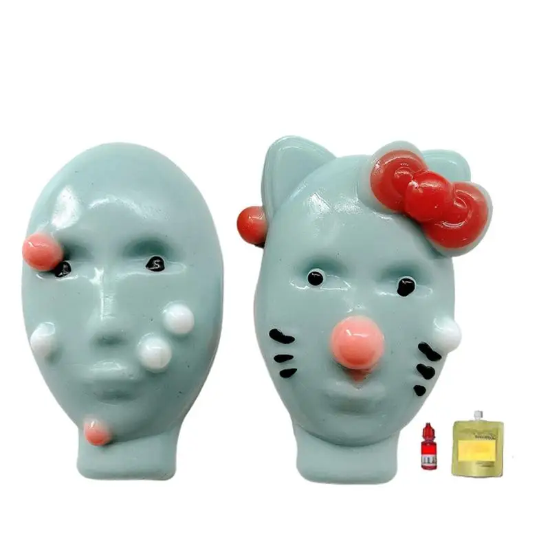 1/2pcs Pimple Popping Fidget Toy Alien Zit Popping Fidget Toys Reusable Refillable Weird Novelty Zit Squeezer Fun Squeeze Game