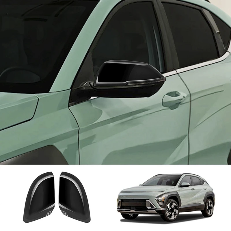 

Car Rear View Mirror Cover Caps Shell Trim Frame For Hyundai KONA 2024+ Car Trim Accessories