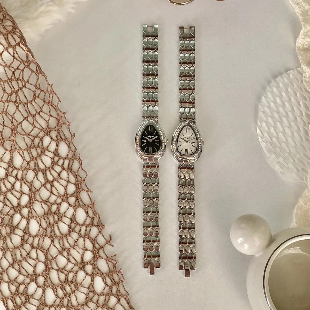 Классические часы со змеей, женские роскошные золотые, серебряные браслеты, кварцевые женские наручные часы, модное платье, ювелирные изделия, часы Reloj Mujer