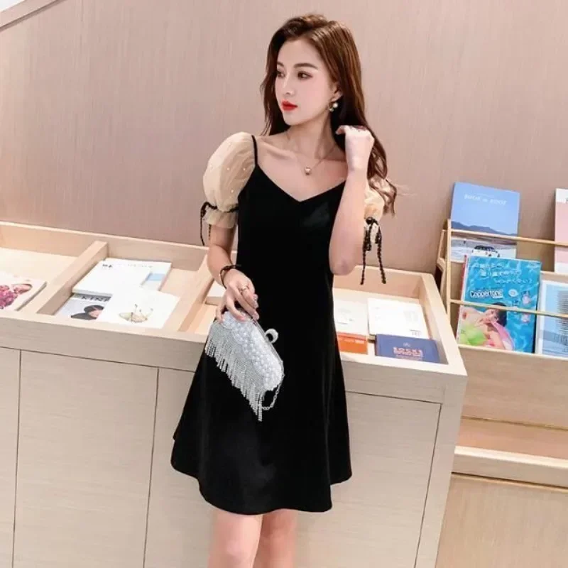 A Line Women\'s Long Sleeve Dresses Spring Autumn Elegant and Pretty Female Dress Korean Fashion G Full On Sale Clearance Chic X