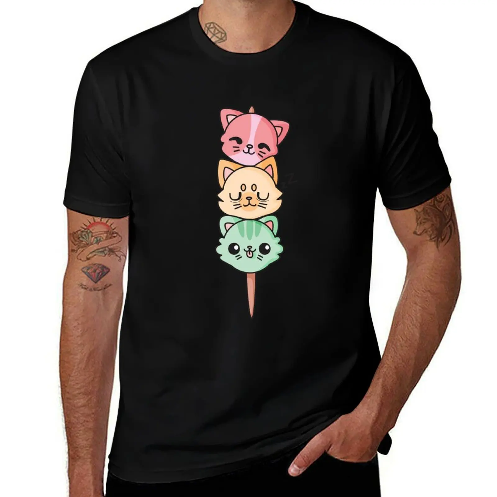 Mochitty - Mochi Kitty faces T-Shirt graphic t shirts for man anime t shirts oversize man t shirt cotton high quality T-Shirt