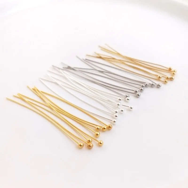 

100PCS Gold Plated Brass Ball Pins Needle Ball Pins For DIYJewelry Making