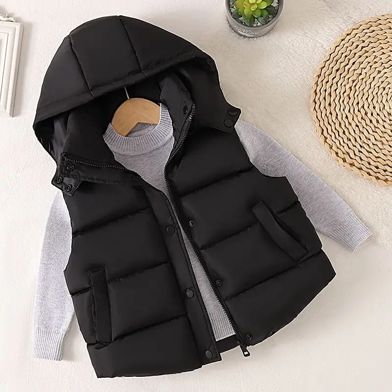 3-10 Years Old Children\'s Vest Trendy Warm Vest for Boys and Girls Fashionable Casual Autumn and Winter Kids Waistcoat Top