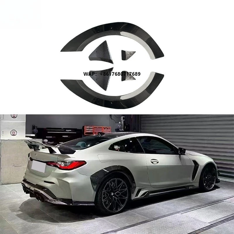 Aerodynamic Carbon Fiber Rear Wheel Eyebrow Modify Auto Body Kits for G80 G82 M3 M4