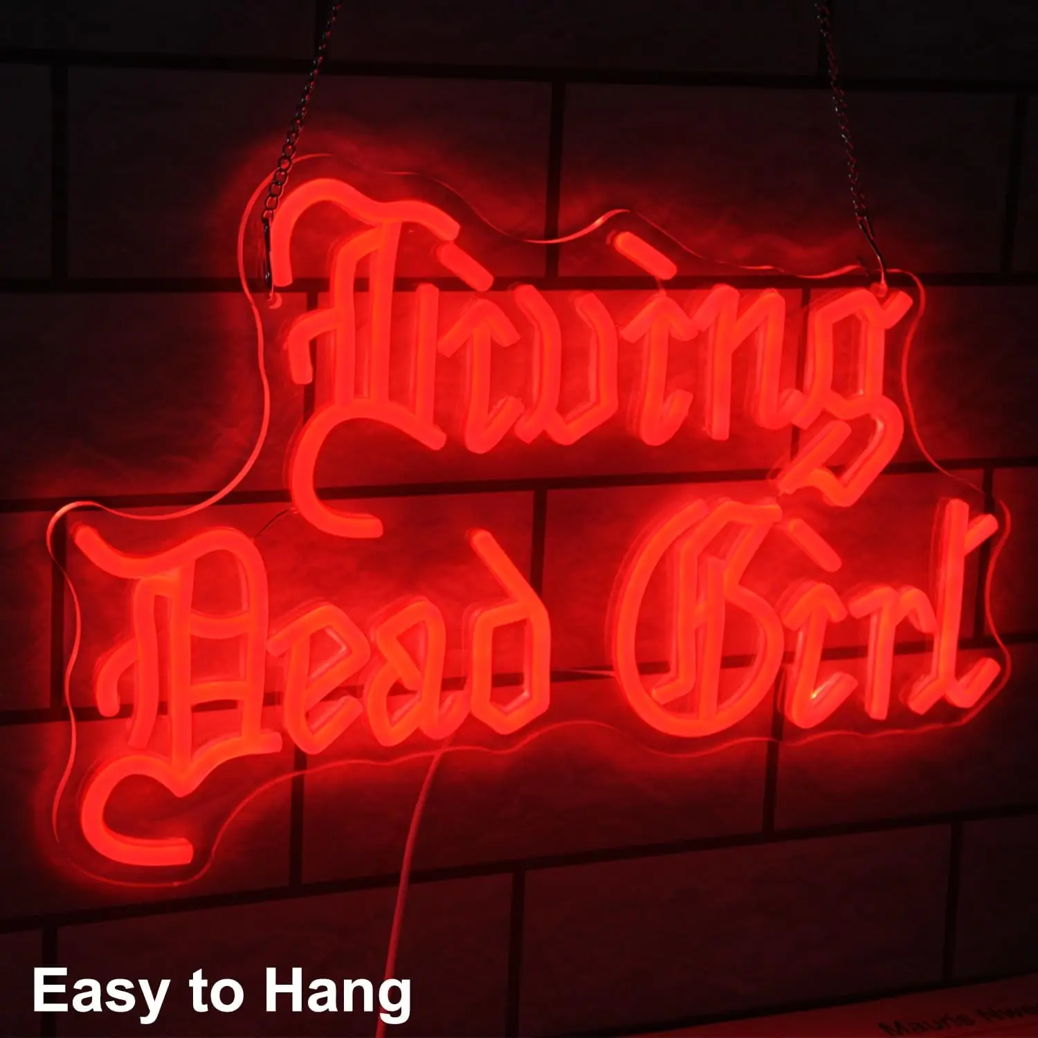 المعيشة الميتة فتاة النيون USB عكس الضوء القوطية مخيف LED ضوء النيون لقصر مسكون هالوين حفلة الرعب غرفة ديكور هدية