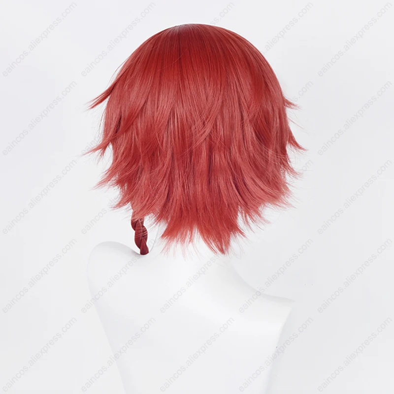 Anime Kurona Ranze Peruca Cosplay, Perucas Curtas Trançadas, Resistente ao Calor, Cabelo Sintético, Festa de Halloween, 38cm