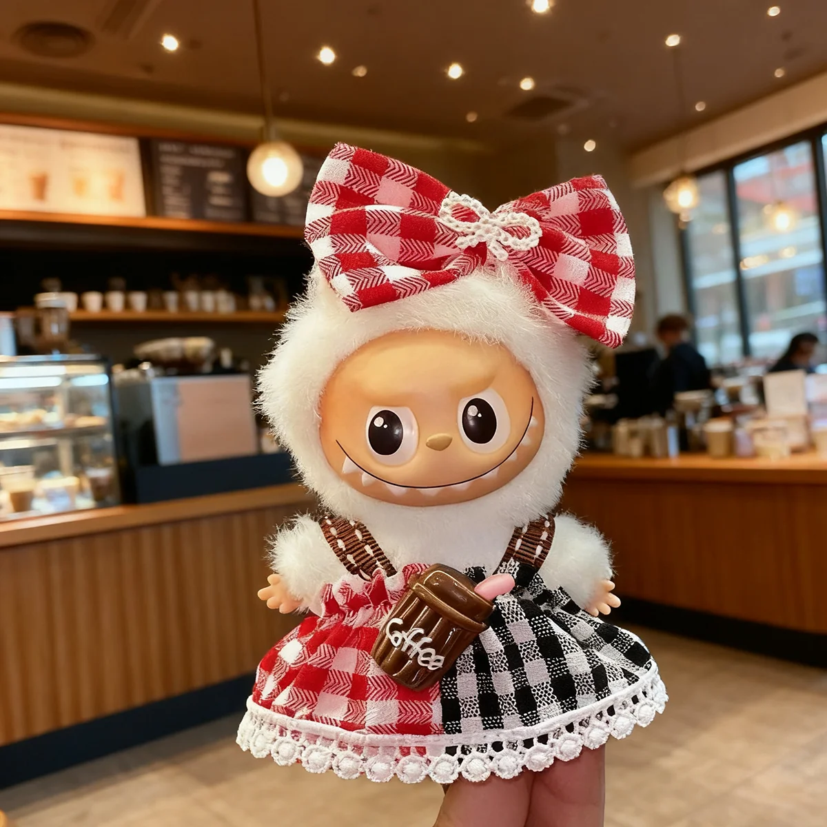 Plush Doll's Clothes for Mini Labubu 4.0 Christmas Set New Year Wear Mini Doll's Accessories Christmas Gift