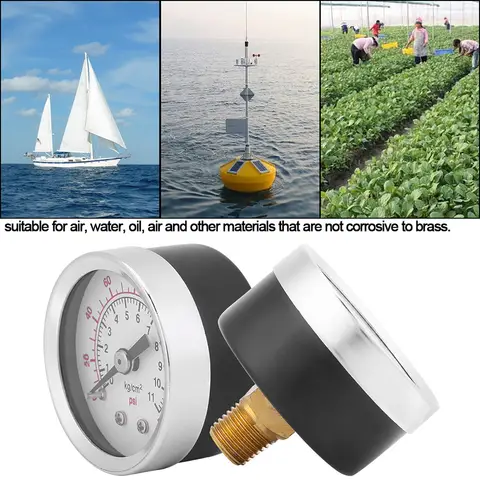 0-11kg/cm² 압력 게이지, 압력계, 0-160PSI 1/8NPT 압력 게이지 압력계 물 오일 공기 압력계
