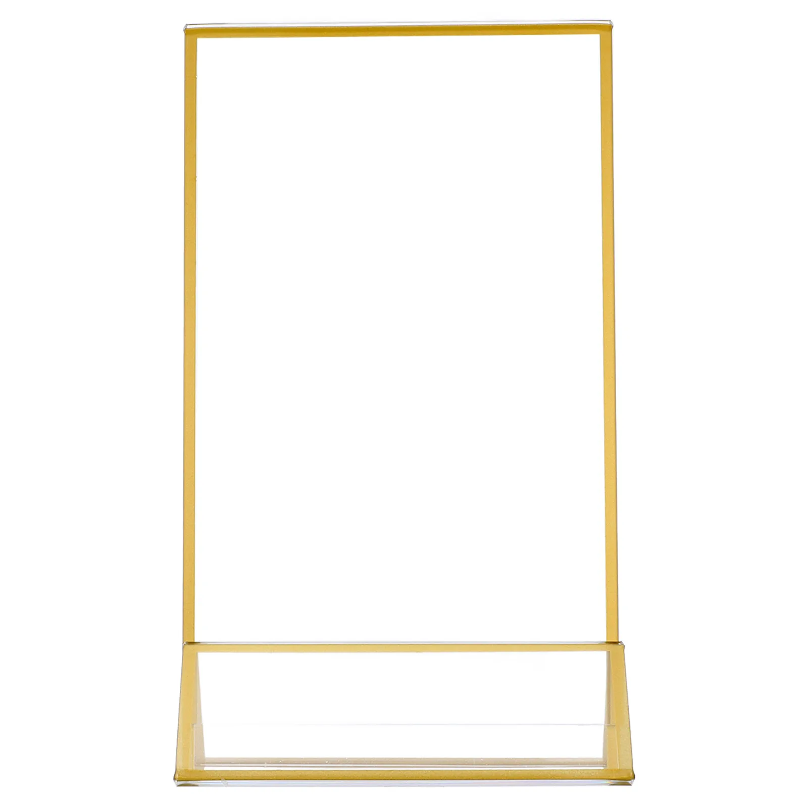 

2 Pcs Name Acrylic Desk Easel Stand for Sign Menu Frame Holder Ceremony Transparent