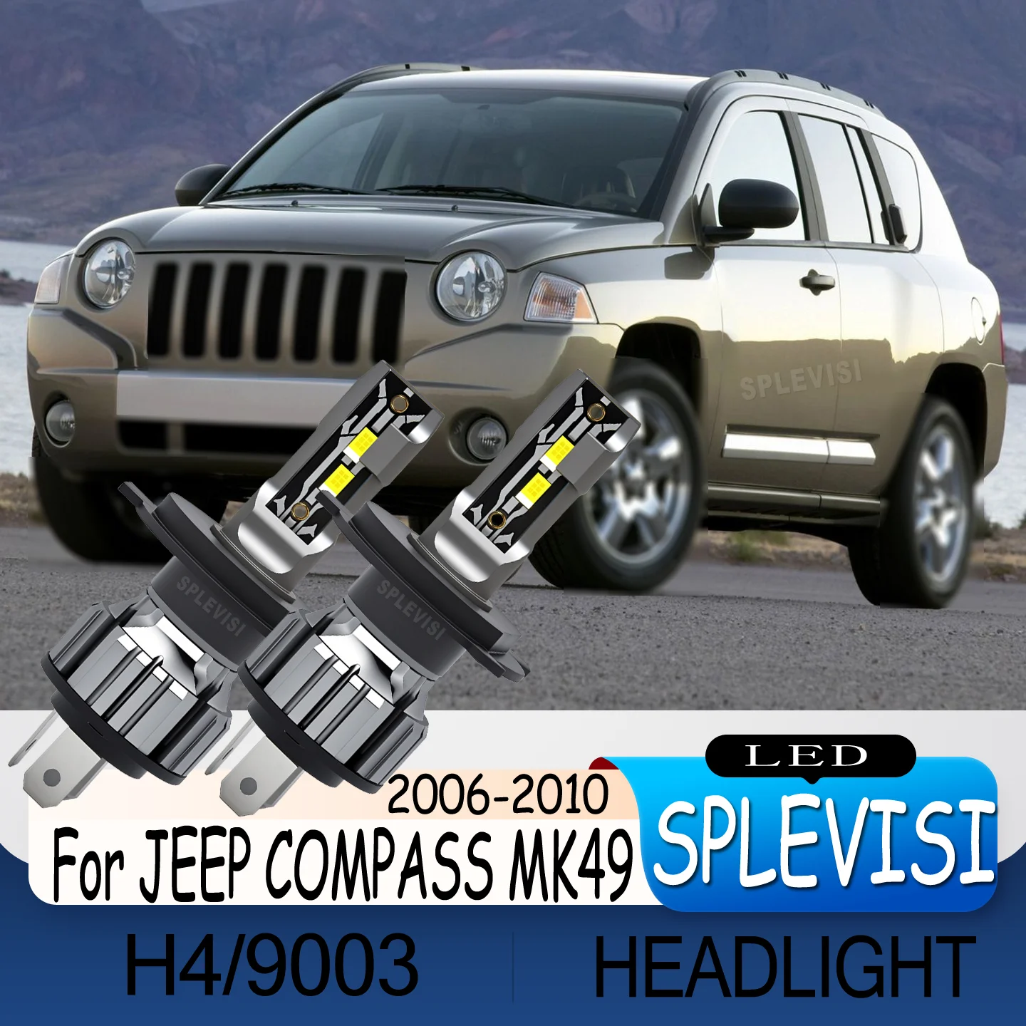

Reliable in Rain Snow and Heat Year-Round 3-Year Warranty durable LED headlight For JEEP COMPASS MK49 2006 2007 2008 2009 2010