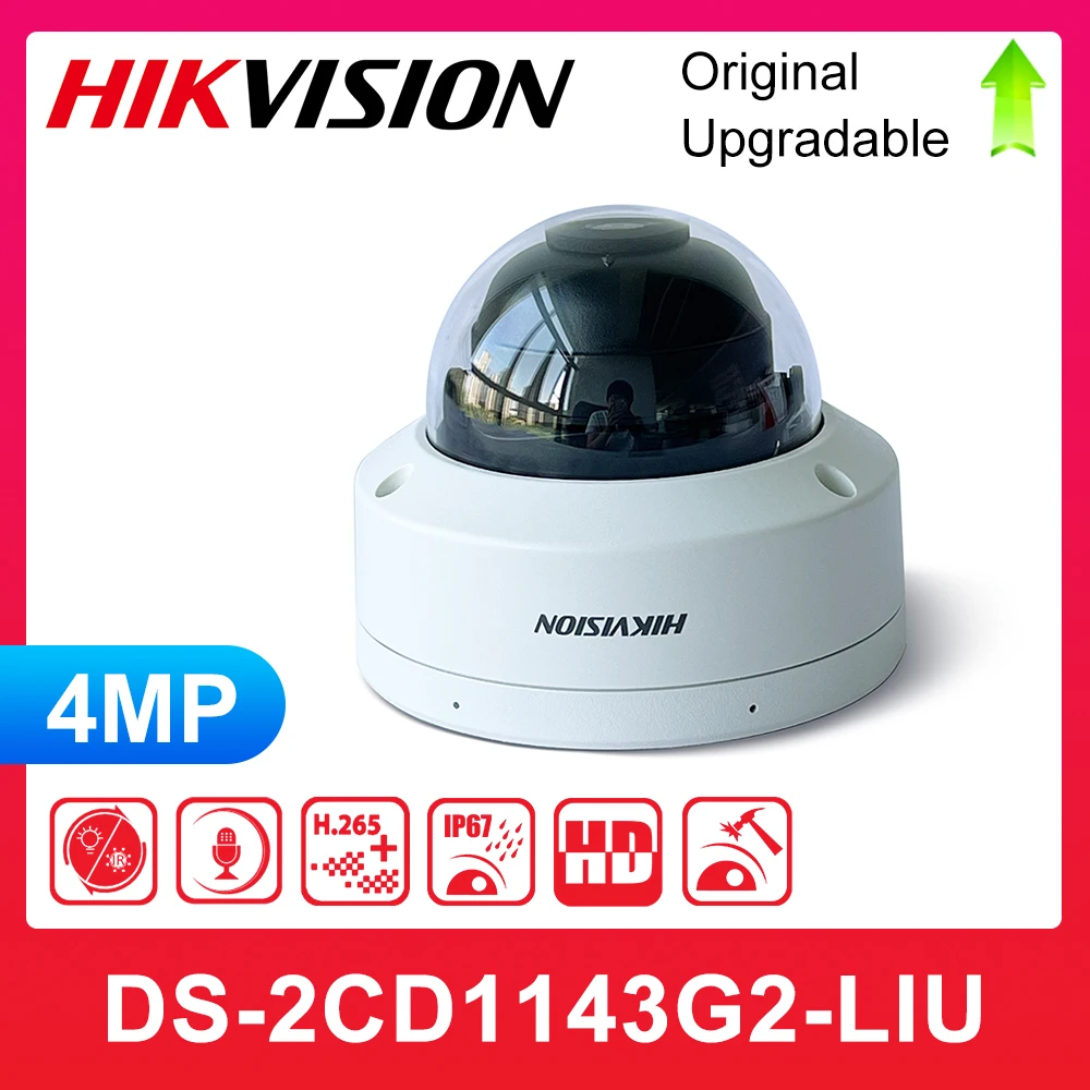 

Hikvision DS-2CD1143G2-LIU Replace DS-2CD1143G0-I 4MP Smart Hybrid Light Fixed Dome Network Camera Hik-Connect APP