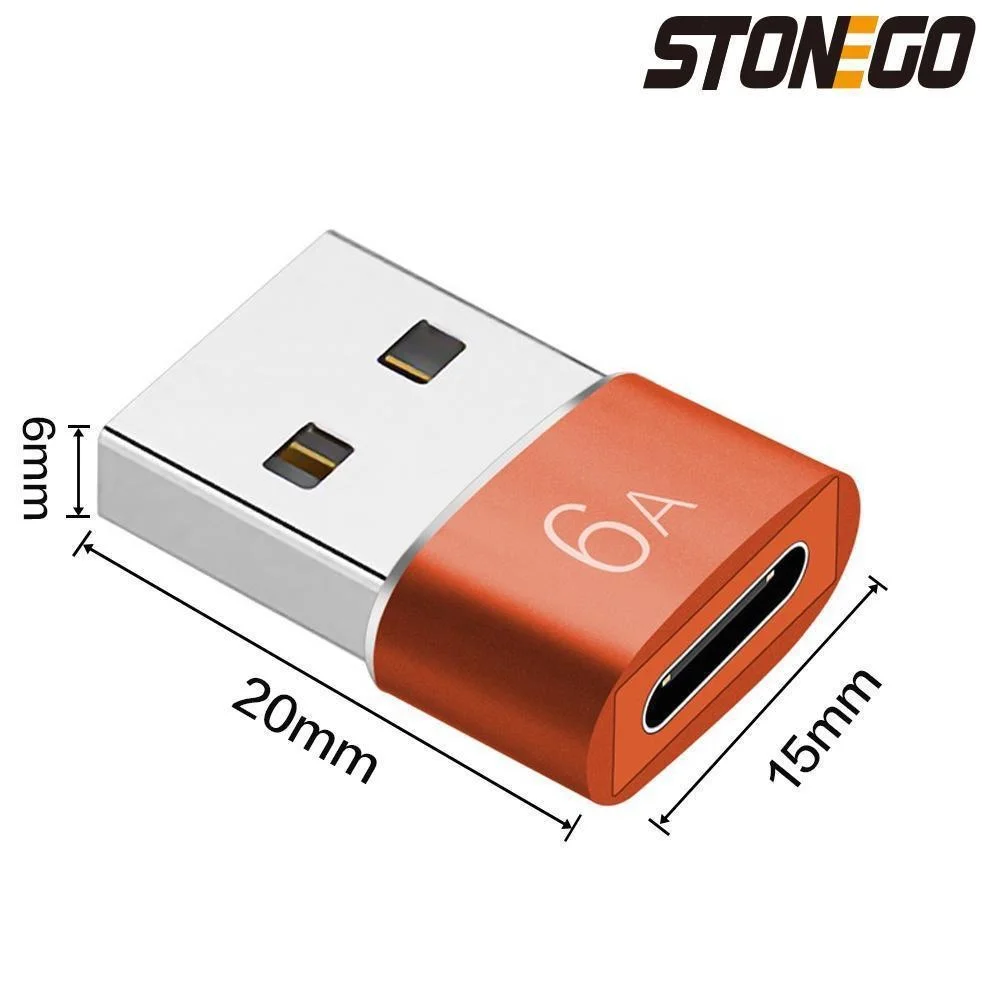 6A USB 3 0 إلى نوع C OTG محول سبائك الألومنيوم محول ل PD شحن أجهزة الكمبيوتر المحمولة الهواتف الذكية