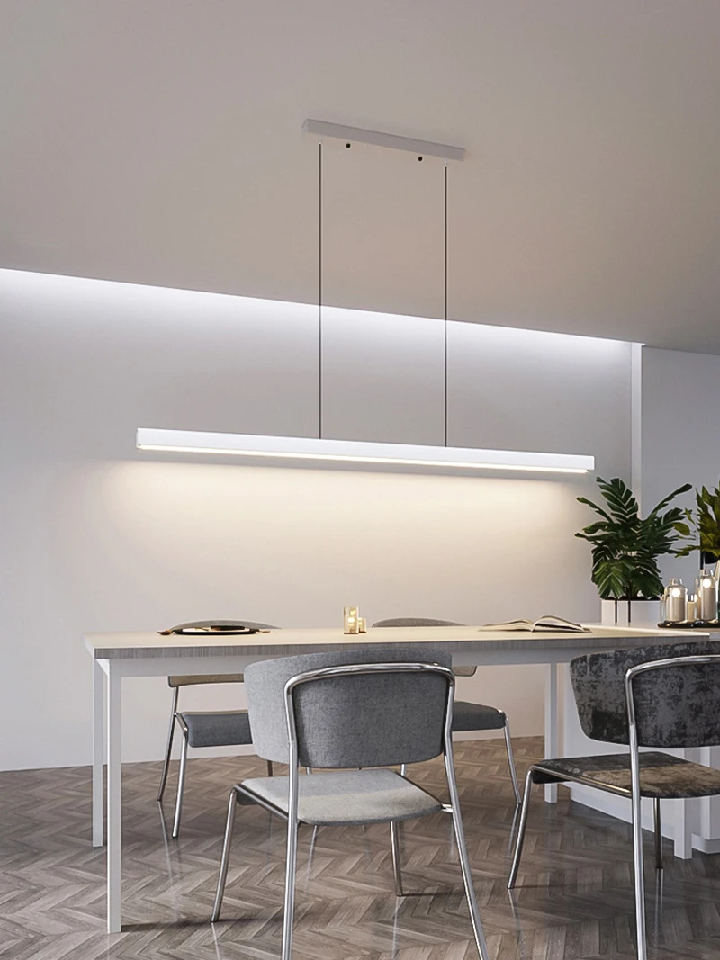 الشمال مطعم استوديو قلادة ضوء مصمم الحد الأدنى مكتب LED تركيبات الإضاءة الإبداعية بار طاولة طعام LED مصباح شريط التنغستن #5