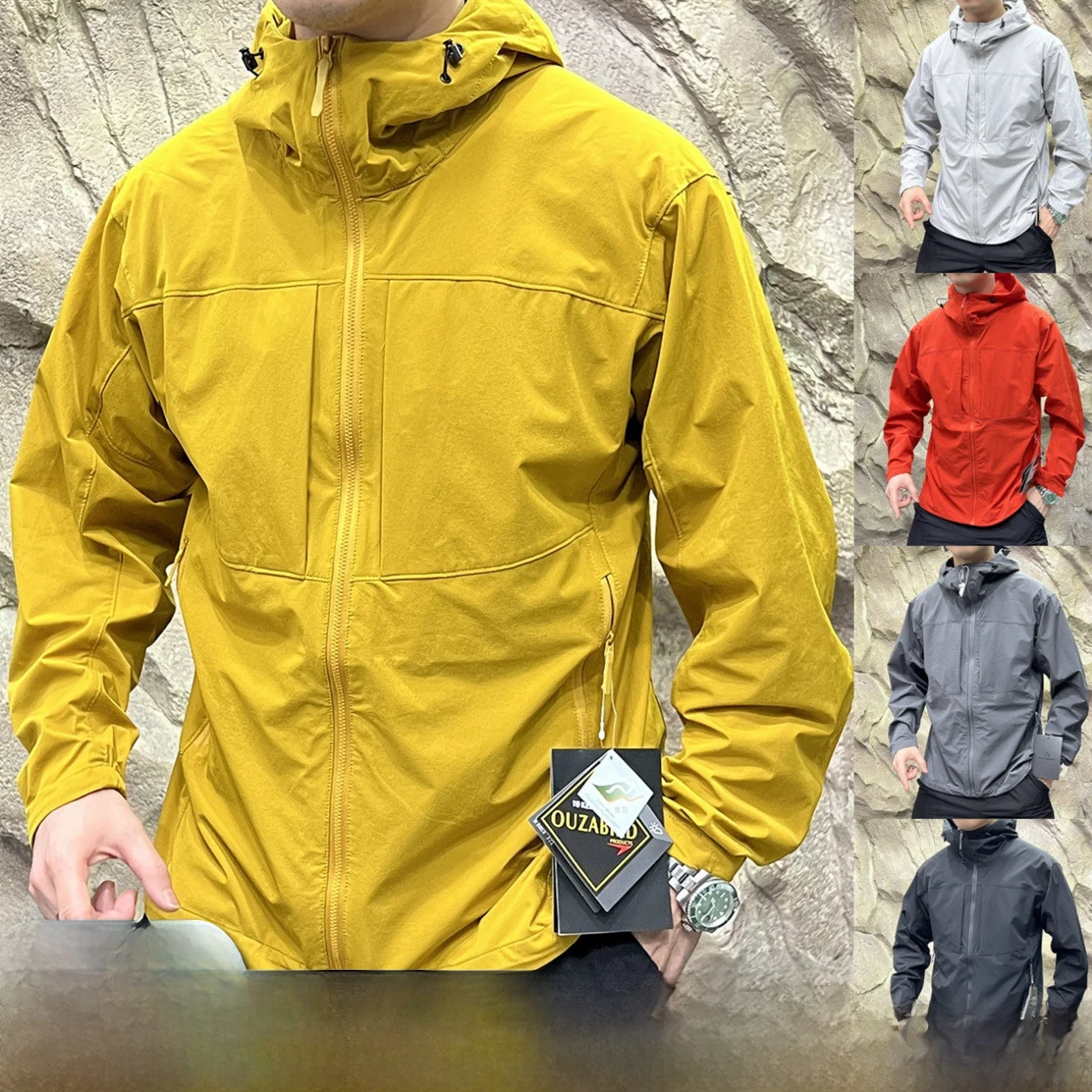 

All-Weather Outdoor Early Autumn New Sle Waterproof Windproof High Elastic Breathable Couple Soft ell Jaet Coat