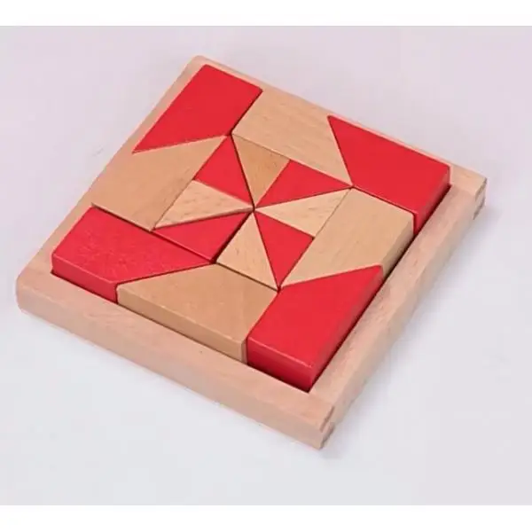 3D Wooden Blocks Puzzle, Brinquedo do curso educativo, Presentes do feriado, IQ Game