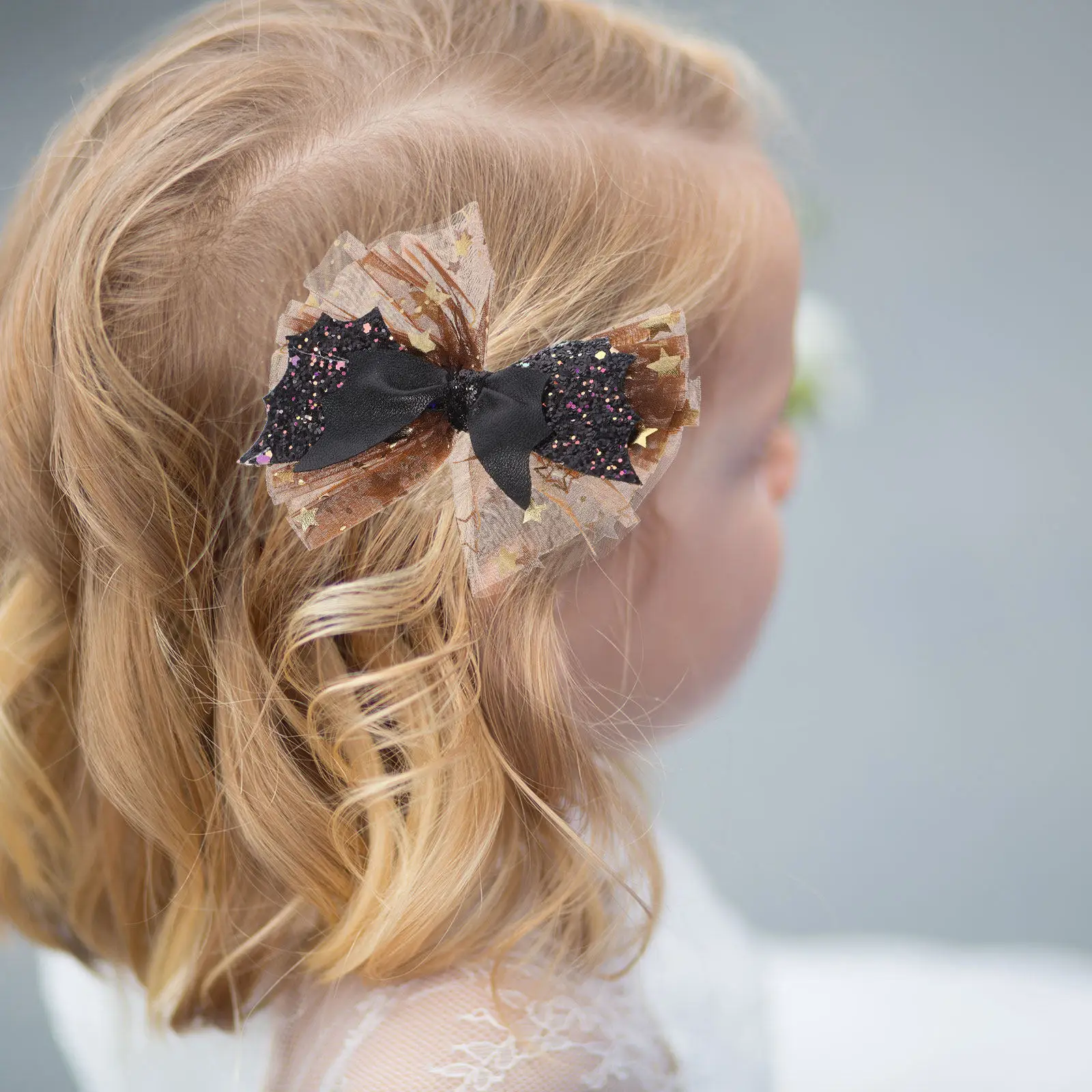 

Halloween Hair Clip Bow-Knot Hairpin for Girls Kids Party Costume Wedding Photo Prop Elegant Accessory Hair Jewelry