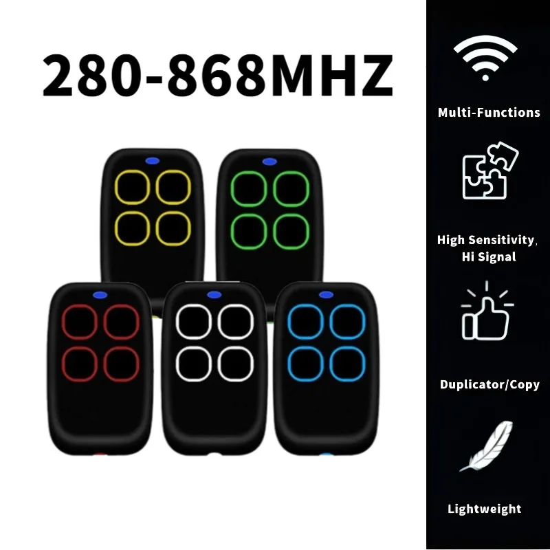 Multi-frequency 280MHz-868MHz Copier Transmitter Compatible with TOP432NA, TOP432EV, TOP432EE Garage Door Remote Manual Button