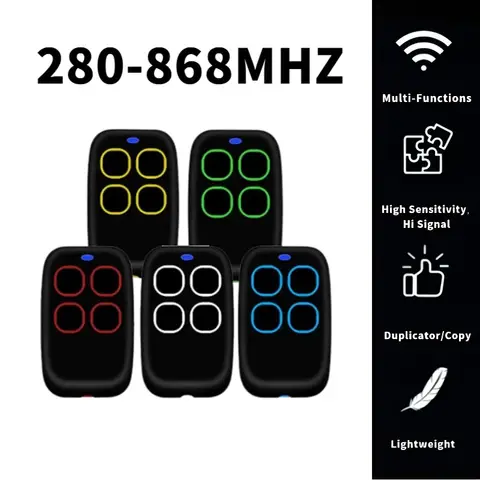 Multi-frequency 280MHz-868MHz Copier Transmitter Compatible with TOP432NA, TOP432EV, TOP432EE Garage Door Remote Manual Button