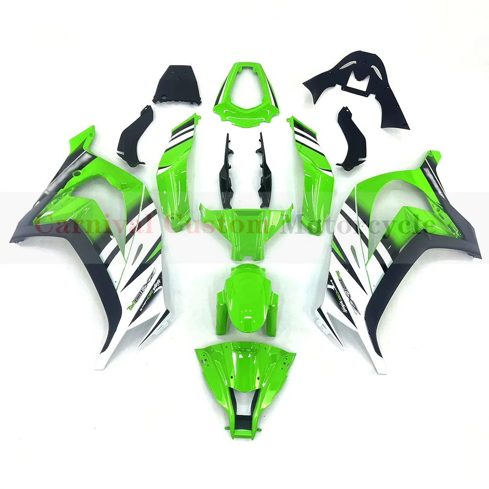 Cocok untuk Kawasaki Ninja ZX10R ZX-10R 2011-2015 12 13 14 cetakan injeksi ABS kualitas tinggi Kit Fairing putih hijau